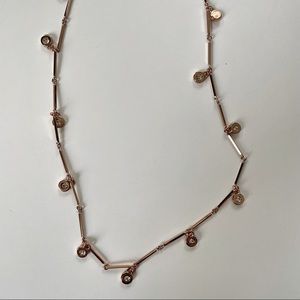 Long rose gold Kate Spade necklace